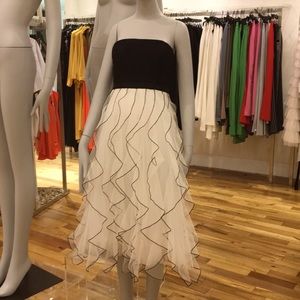 White/black dress